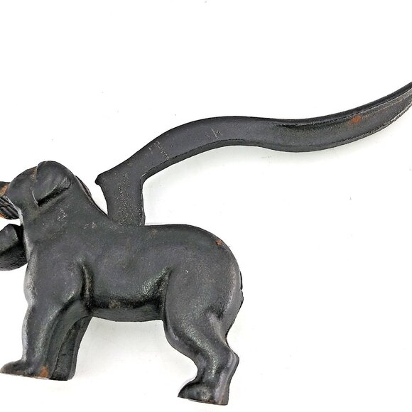 Vintage Cast Iron Black Labrador Dog Nutcracker Mechanical Primitive - Picture 3 of 10